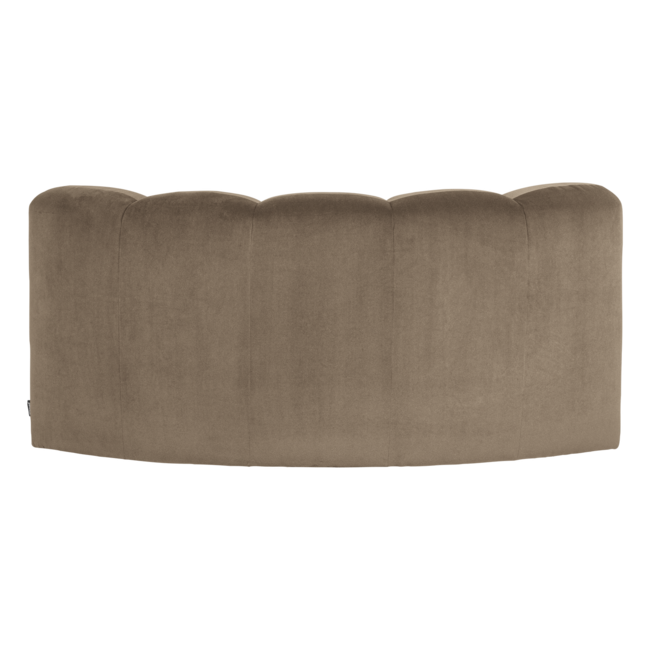 Woood Mojo Eetbank Halfronde Hoek Rugleuning Velvet Khaki [FSC]