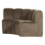 Woood Mojo Eetbank Halfronde Hoek Rugleuning Velvet Taupe [FSC]