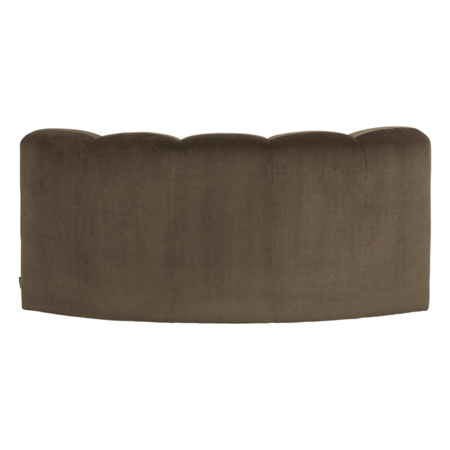 Woood Mojo Eetbank Halfronde Hoek Rugleuning Velvet Taupe [FSC]