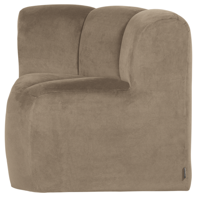 Woood Mojo Eetbank Hoek Met Rugleuning Velvet Khaki [FSC]
