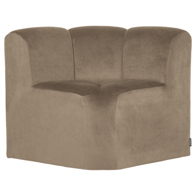 Woood Mojo Eetbank Hoek Met Rugleuning Velvet Khaki [FSC]