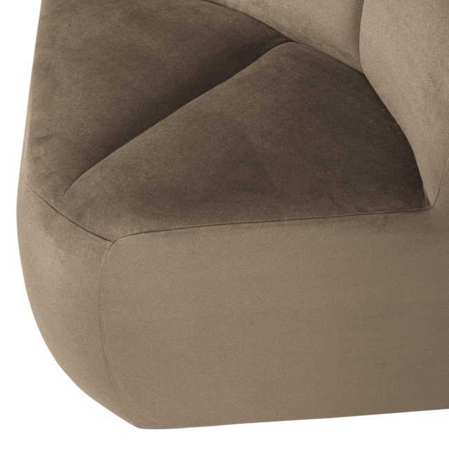 Woood Mojo Eetbank Hoek Met Rugleuning Velvet Khaki [FSC]