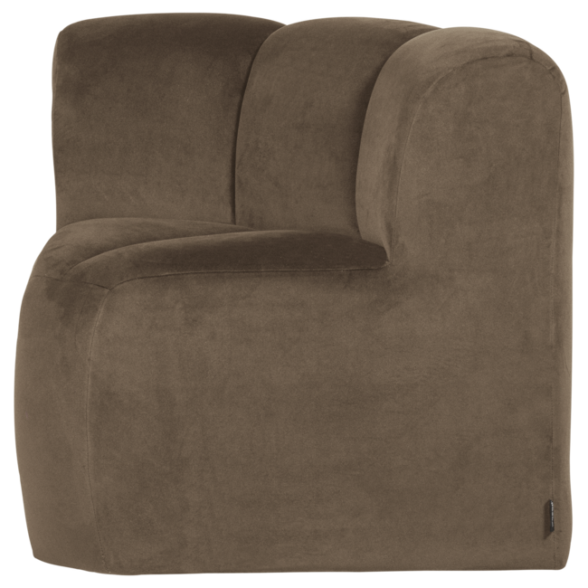 Woood Mojo Eetbank Hoek Met Rugleuning Velvet Taupe [FSC]