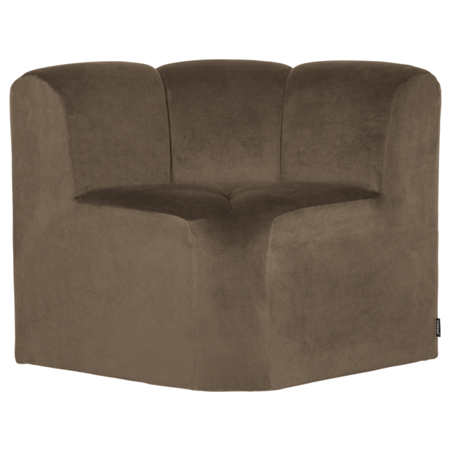 Woood Mojo Eetbank Hoek Met Rugleuning Velvet Taupe [FSC]