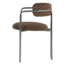 Woood Cuby Eetkamerstoel Chroom Ruitstof Bruin - Set Van 2 [FSC]