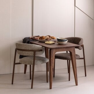 Woood Kelu Eetkamerstoel Wollig Naturel Melange - Set Van 2 [FSC]