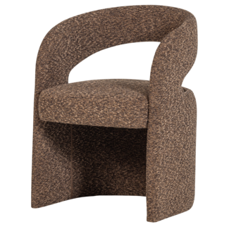 Woood Lanor Eetkamerstoel Grove Boucle Bruin [FSC]