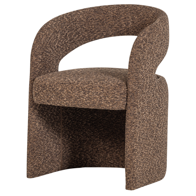 Woood Lanor Eetkamerstoel Grove Boucle Bruin [FSC]
