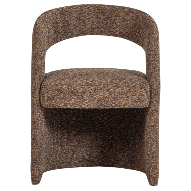 Woood Lanor Eetkamerstoel Grove Boucle Bruin [FSC]
