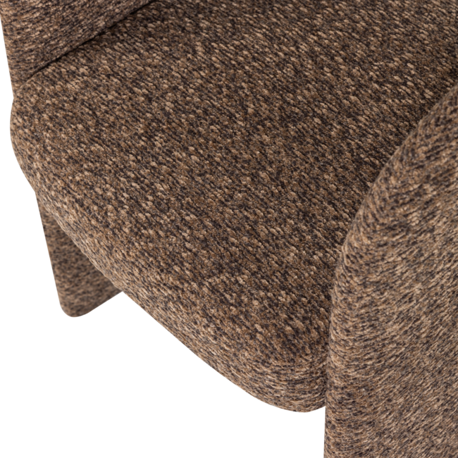 Woood Lanor Eetkamerstoel Grove Boucle Bruin [FSC]
