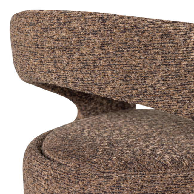 Woood Lanor Eetkamerstoel Grove Boucle Bruin [FSC]