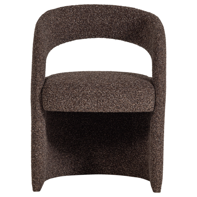 Woood Lanor Eetkamerstoel Grove Boucle Donkerbruin [FSC]
