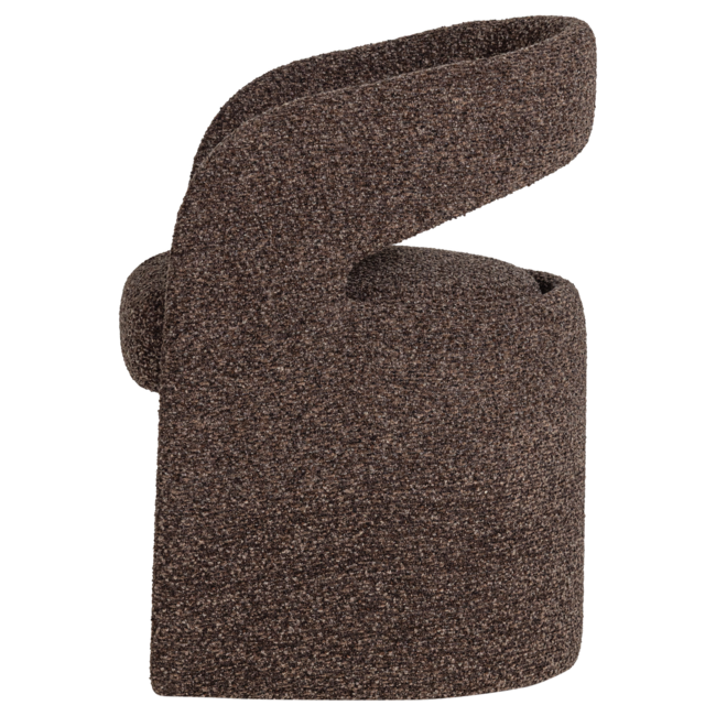 Woood Lanor Eetkamerstoel Grove Boucle Donkerbruin [FSC]