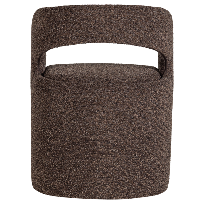 Woood Lanor Eetkamerstoel Grove Boucle Donkerbruin [FSC]