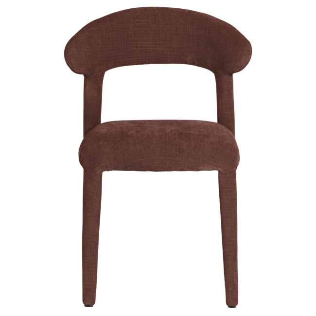 Woood Sile Eetkamerstoel Linnenlook Bordeauxrood - Set Van 2 [FSC]