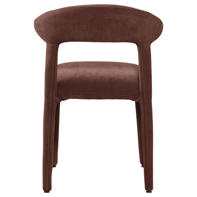 Woood Sile Eetkamerstoel Linnenlook Bordeauxrood - Set Van 2 [FSC]