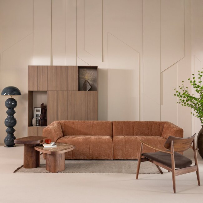 Woood Bask Fauteuil Walnoothout Bruin