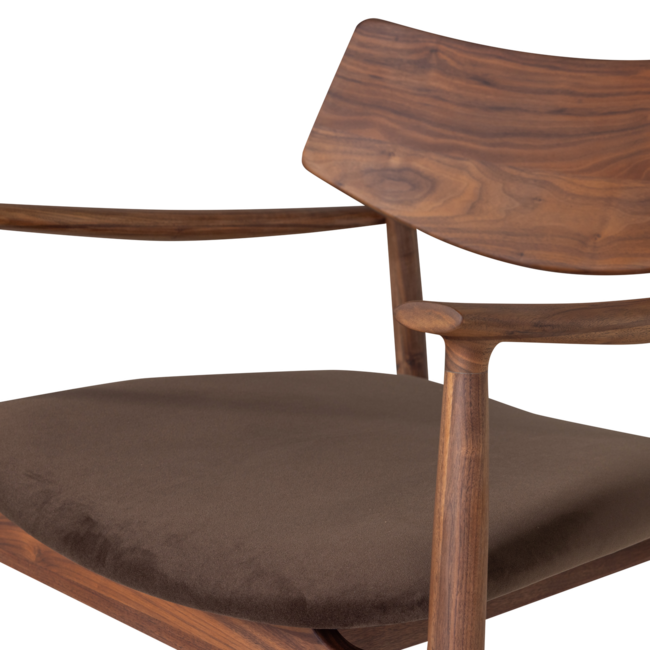 Woood Bask Fauteuil Walnoothout Bruin