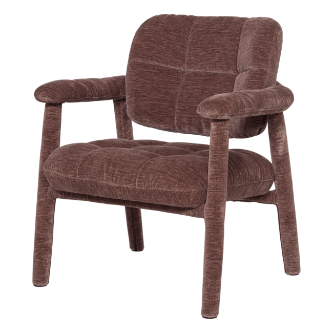 Woood Loom Fauteuil Chenille Structuur Oudroze [FSC]