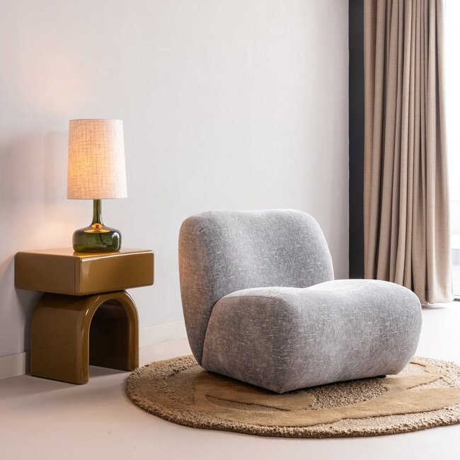 Woood Nomu Fauteuil Craquele Velvet Lichtblauw [FSC]
