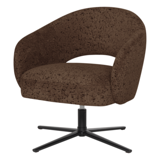 Woood Pico Draaifauteuil Velvet Structuur Bruin [FSC]