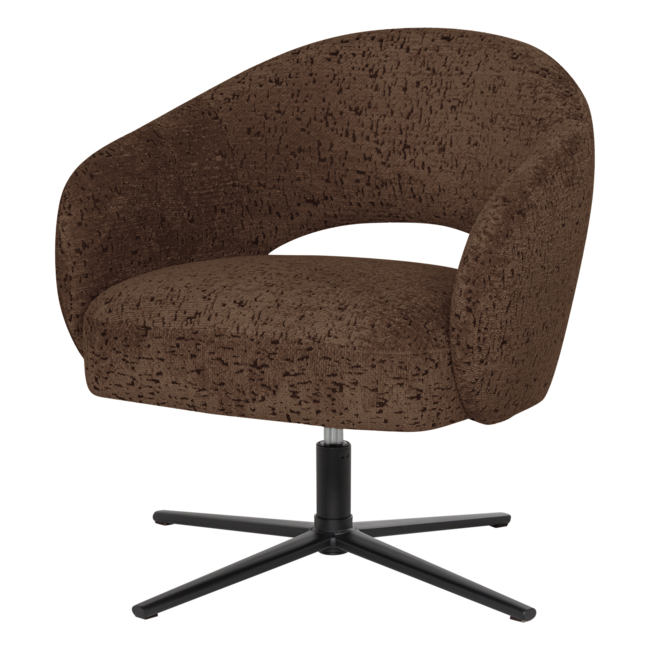 Woood Pico Draaifauteuil Velvet Structuur Bruin [FSC]