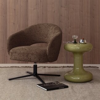 Woood Pico Draaifauteuil Velvet Structuur Bruin [FSC]