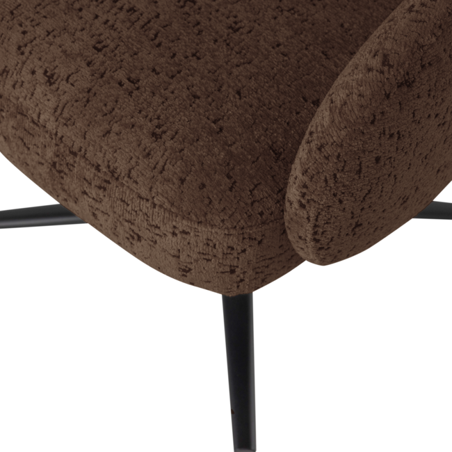 Woood Pico Draaifauteuil Velvet Structuur Bruin [FSC]