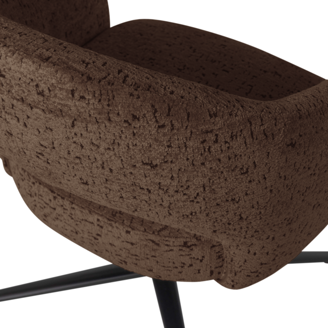 Woood Pico Draaifauteuil Velvet Structuur Bruin [FSC]