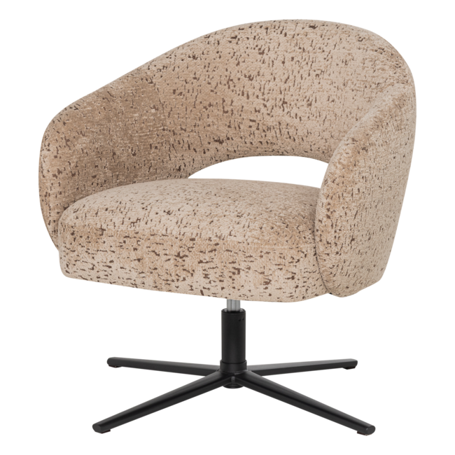 Woood Pico Draaifauteuil Velvet Structuur Zand [FSC]