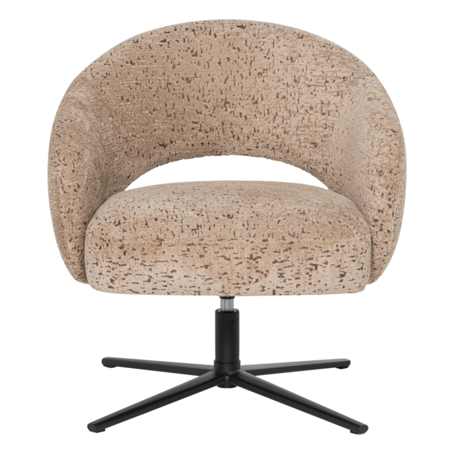 Woood Pico Draaifauteuil Velvet Structuur Zand [FSC]