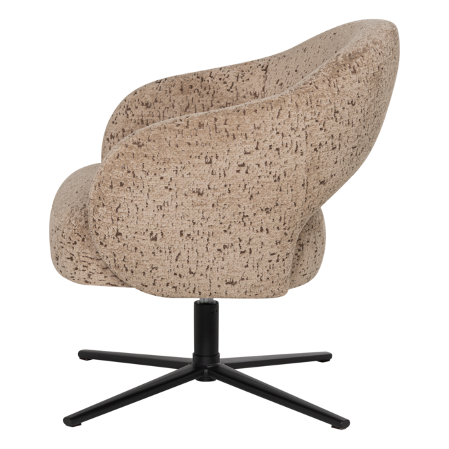 Woood Pico Draaifauteuil Velvet Structuur Zand [FSC]
