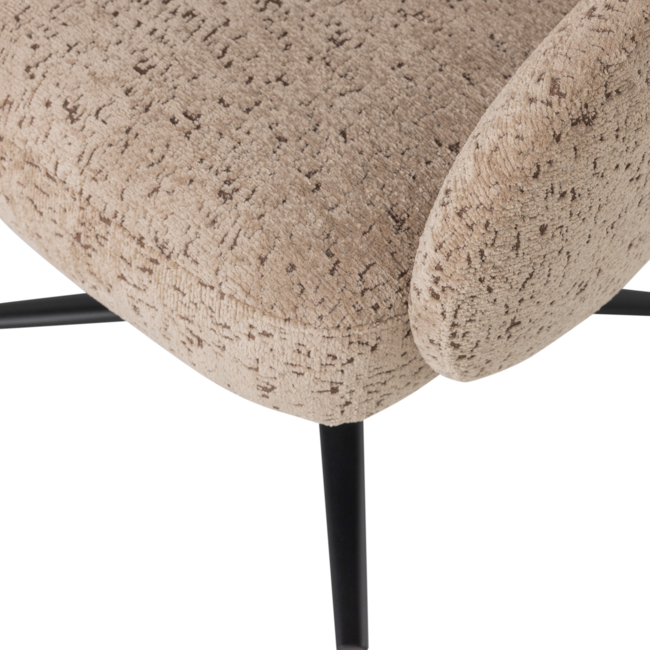 Woood Pico Draaifauteuil Velvet Structuur Zand [FSC]