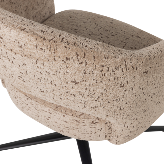 Woood Pico Draaifauteuil Velvet Structuur Zand [FSC]