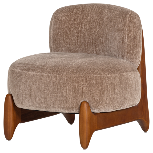 Woood Runi Fauteuil Hout/Velvet Zand [FSC]