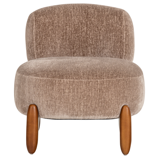 Woood Runi Fauteuil Hout/Velvet Zand [FSC]