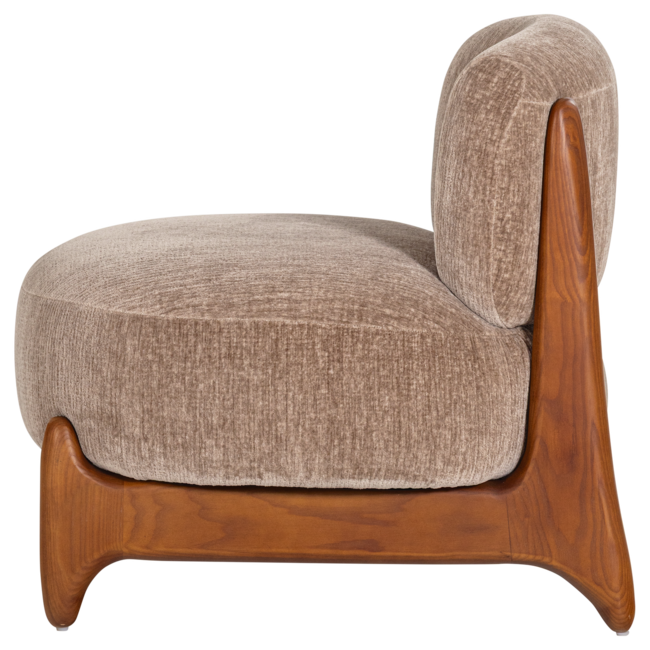 Woood Runi Fauteuil Hout/Velvet Zand [FSC]