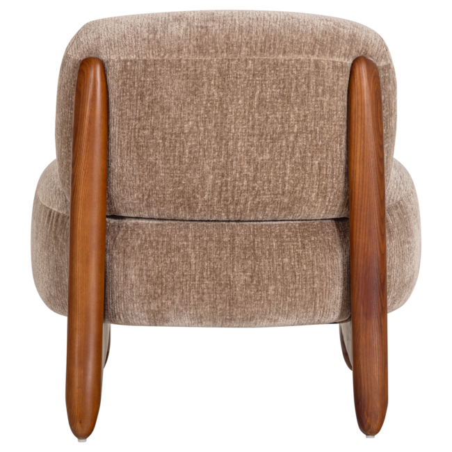 Woood Runi Fauteuil Hout/Velvet Zand [FSC]