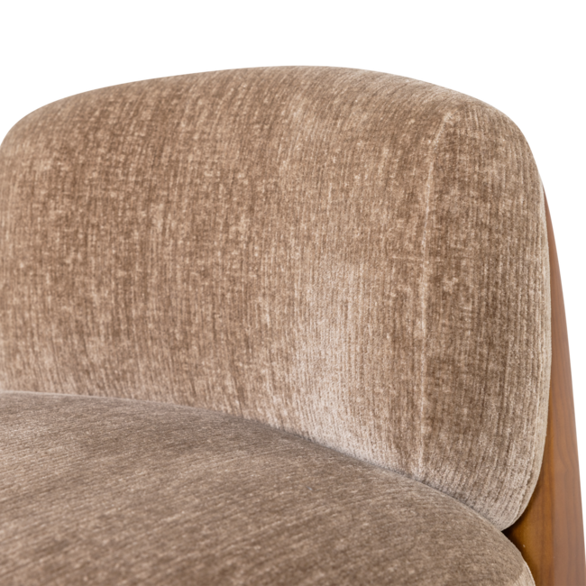Woood Runi Fauteuil Hout/Velvet Zand [FSC]