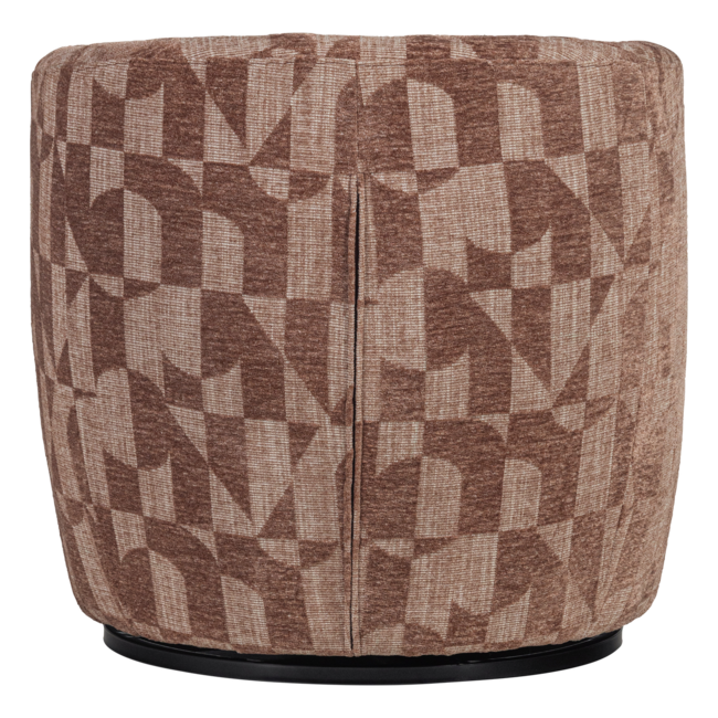 Woood Serra Draaifauteuil Grafisch Patroon Oudroze [FSC]