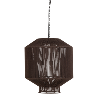 Woood Juro Hanglamp Metaal/Touw Donkerbruin