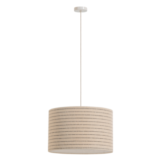 Woood Loft Hanglamp Metaal/Boucle Naturel Met Strepen