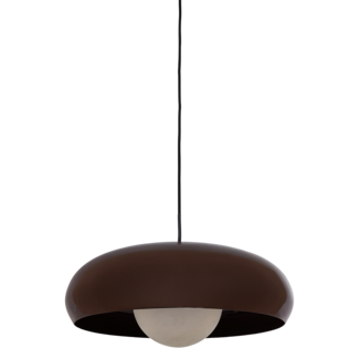 Woood Tivo Hanglamp Rond Metaal Hoogglans Bruin