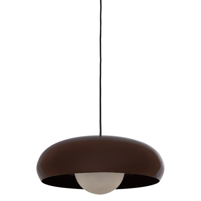 Woood Tivo Hanglamp Rond Metaal Hoogglans Bruin