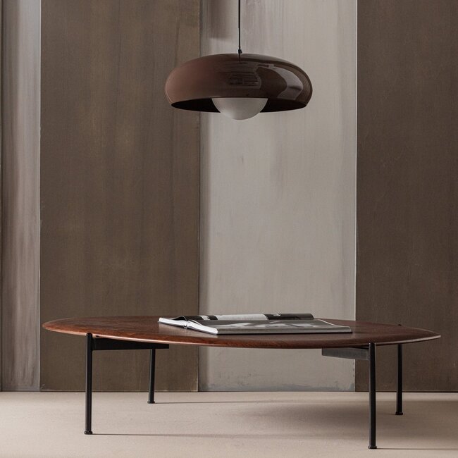 Woood Tivo Hanglamp Rond Metaal Hoogglans Bruin