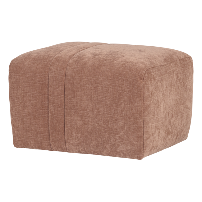 Woood Omaire Hocker Chenille Lichtroze [FSC]
