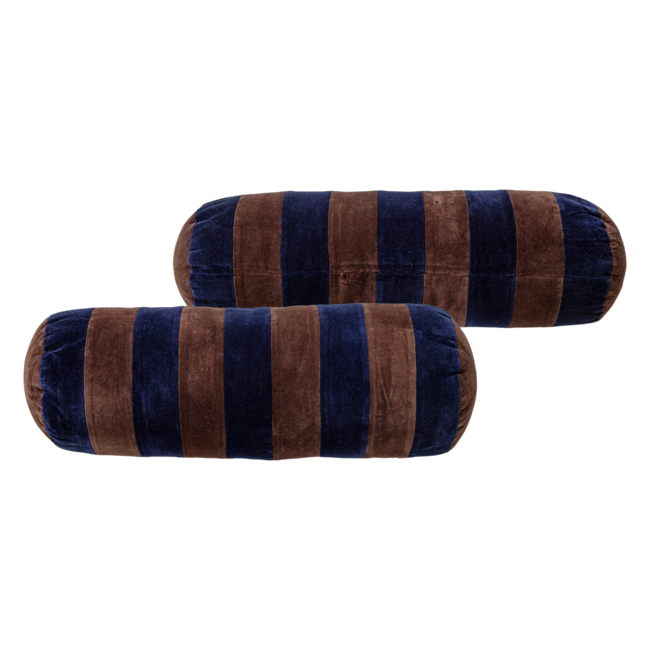 Woood Niva Kussens Bruin/Blauw - Set Van 4