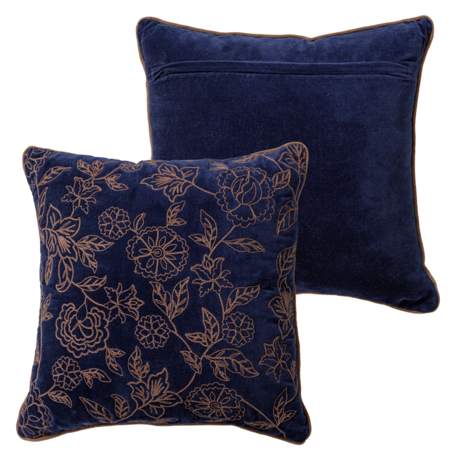 Woood Niva Kussens Bruin/Blauw - Set Van 4