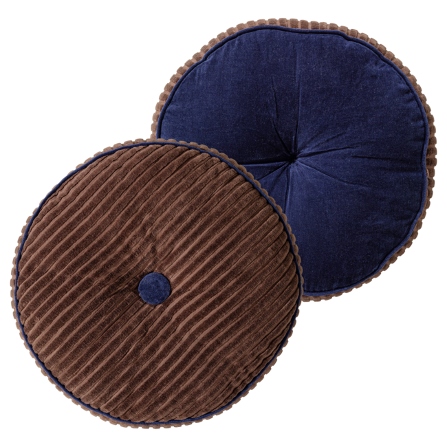 Woood Niva Kussens Bruin/Blauw - Set Van 4