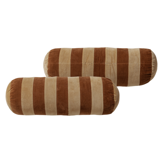 Woood Rela Kussens Bruin/Ecru - Set Van 4